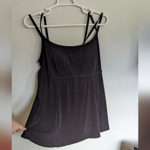 Black One Piece Skirted Bathing Suit Size 20